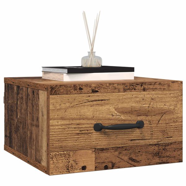 vidaXL Arm&aacute;rio de Cabeceira com gaveta Madeira Antiga 35 x 35 x 20 cm