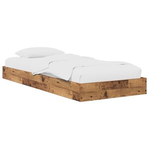 vidaXL Estrado de cama Madeira antiga 80 x 200 cm Derivados de Madeira