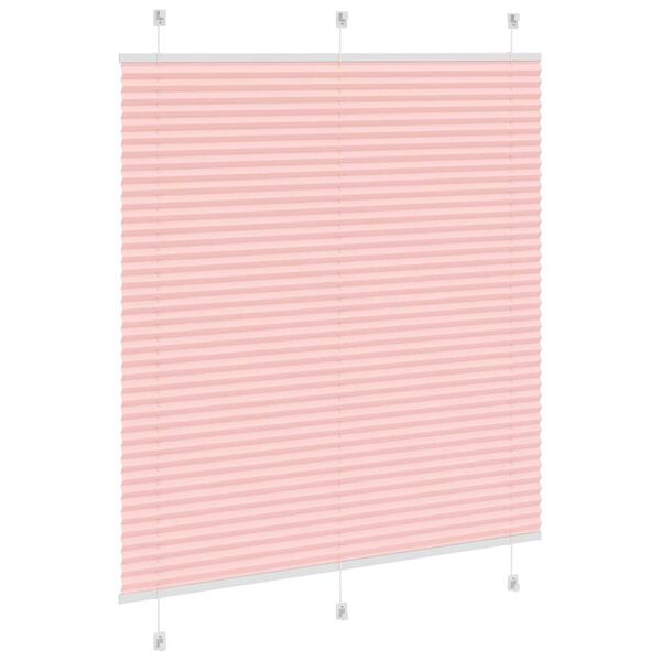 vidaXL Rosa Plissada Cega 115x150 cm Largura Tecido 114,4cm Poli&eacute;ster