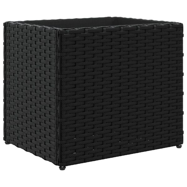 vidaXL Vaso/floreira de jardim 36x30x32 cm vime PE preto