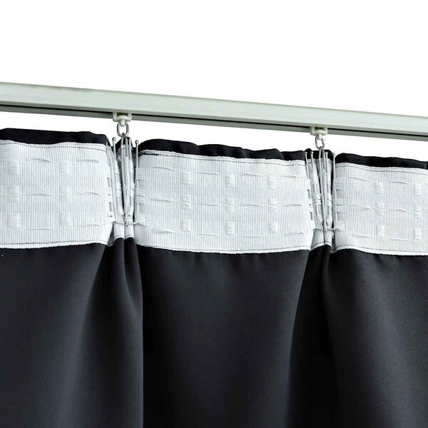 vidaXL Cortinas blackout com ganchos 2 pcs 140x245 cm preto