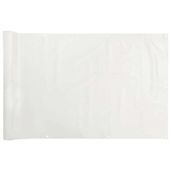 vidaXL Tela de privacidade para varanda 800x90 cm PVC branco