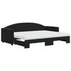 vidaXL Sof&aacute;-cama com gavet&atilde;o e colch&otilde;es 80x200 cm veludo preto