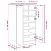 vidaXL Sapateira 59x35x100 cm derivados de madeira carvalho fumado