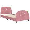 vidaXL Estrutura de Cama Infantil com Cabeceira Rosa 90 x 200 cm
