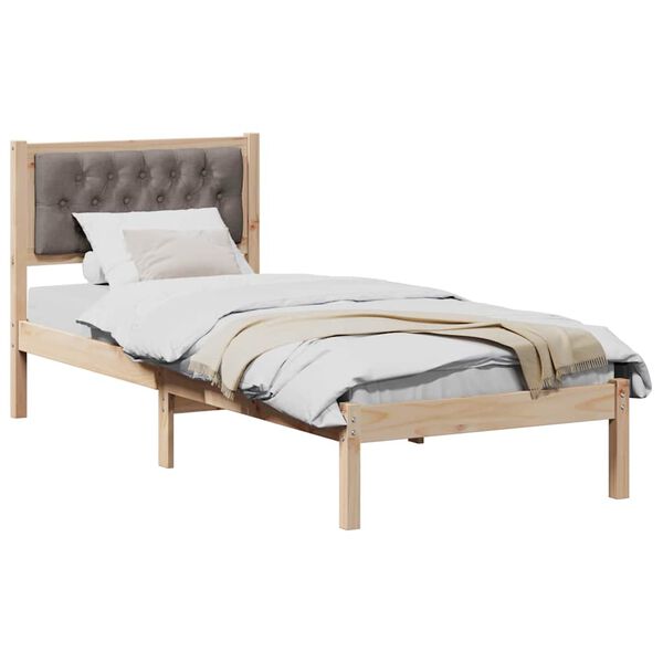 vidaXL Estrutura da Cama Cinzento-acastanhado 90 x 190 cm