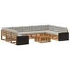vidaXL Conjunto de Sof&aacute;s para Exterior 10 pcs Natural e Cinzento-Claro