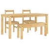 vidaXL 4 pcs conjunto de jantar PANAMA madeira pinho maci&ccedil;a