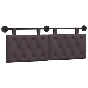 vidaXL Cabeceira Suspensa Marrom Escuro 150 x 55 x 7 cm tecido