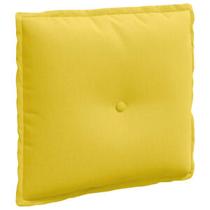 vidaXL Travesseiro para Costas Amarelo Claro 50 x 19 x 45 cm tecido