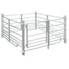 Curral/recinto para ovelhas c/ 4 pain&eacute;is a&ccedil;o galvanizado 137x137x92 cm