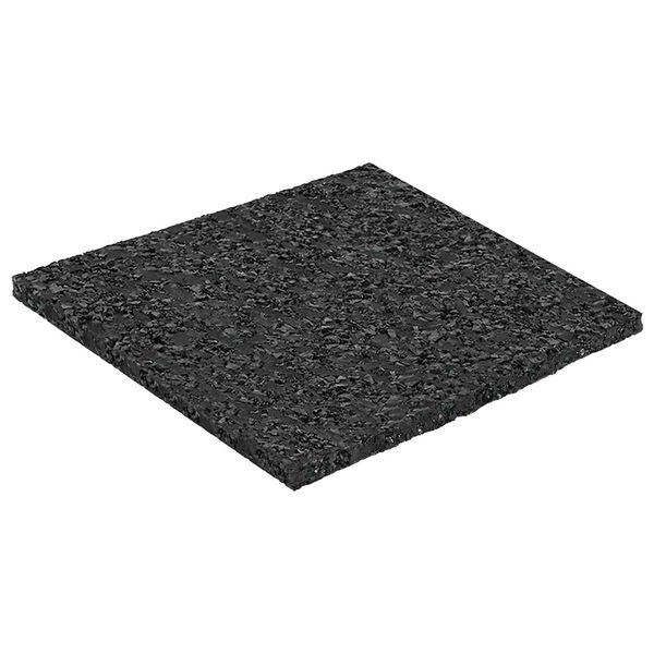 vidaXL Tapete de P&aacute;tio em Granulado de Borracha Preto 9 x 9 x 0,3 cm