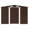 vidaXL Abrigo de jardim 57x205x178 cm a&ccedil;o castanho