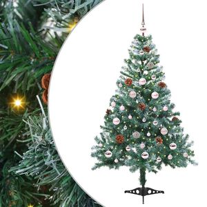 vidaXL &Aacute;rvore de Natal Artificial com 150 LEDs Verde 150 cm PVC e A&ccedil;o