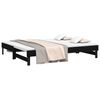 vidaXL Sofá-cama de puxar 2x(90x200) cm pinho maciço preto