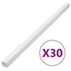 vidaXL Calhas para cabos 33x33 mm 30 m PVC