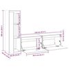 vidaXL M&oacute;veis de TV 3 pcs madeira de pinho maci&ccedil;a castanho-mel