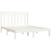 vidaXL Estrutura de cama king 150x200 cm madeira maci&ccedil;a branco