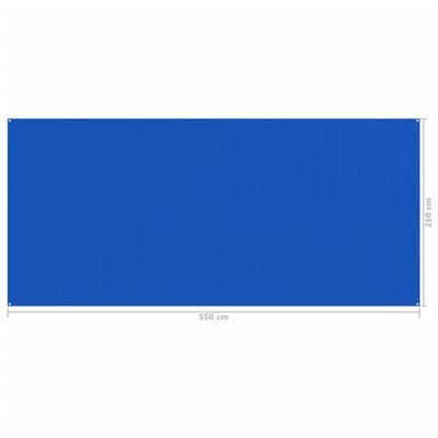 vidaXL Tapete de campismo para tenda 250x550 cm azul