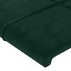 vidaXL Cabeceira de cama c/luzes LED veludo 200x5x78/88cm verde-escuro