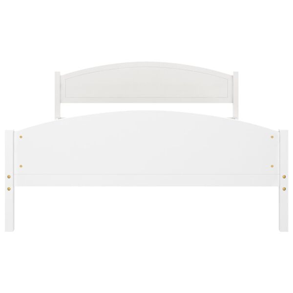 vidaXL Estrutura de cama 160x200 cm pinho maci&ccedil;o branco