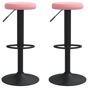 vidaXL Bancos de bar 2 pcs veludo rosa