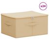 vidaXL Caixa de Armazenamento 24 pcs Creme 43 x 34 x 23 cm