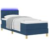 vidaXL Cama Box Spring LED com colch&atilde;o com led Azul 80 x 200 cm tecido
