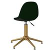 vidaXL Cadeiras de jantar giratorias 2 pcs veludo verde-escuro