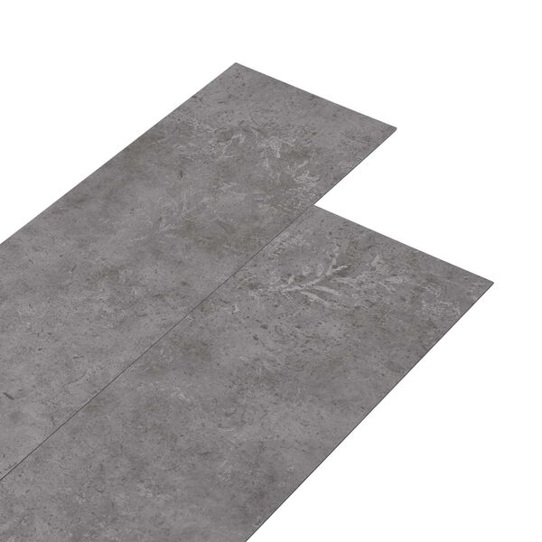 vidaXL Pranchas de Piso 36 pcs Cinzento Concreto 5,02 m&sup2; PVC
