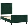 vidaXL Estrutura de cama sem colch&atilde;o 90x200 cm veludo verde-escuro