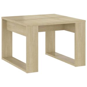 vidaXL Mesa de apoio 50x50x35 cm derivados de madeira carvalho sonoma