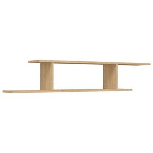 vidaXL Prateleira TV parede 125x18x23cm derivado madeira carvalho fum.