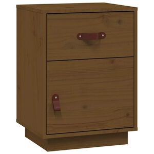 vidaXL Mesa de cabeceira 40x34x55 cm pinho maci&ccedil;o castanho mel