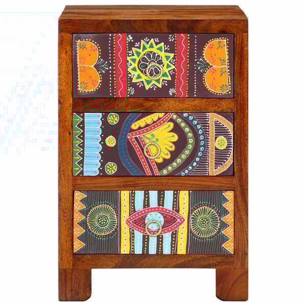 vidaXL Mesa de cabeceira 40x40x60 cm madeira de ac&aacute;cia maci&ccedil;a