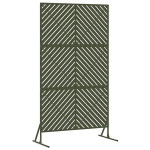 vidaXL Protetor de Privacidade 100 x 50 x 180 cm A&ccedil;o Verde-Azeitona