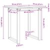 vidaXL Mesa de jantar estrutura em O 70x70x75 cm pinho e aço