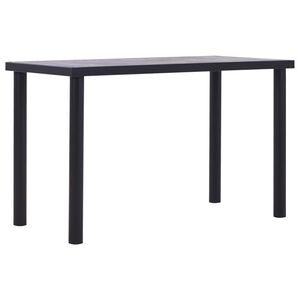 vidaXL Mesa de jantar 120x60x75 cm MDF preto e cinzento cimento