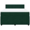 vidaXL Cama com molas/colch&atilde;o 140x190 cm veludo verde-escuro