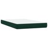 vidaXL Cama boxspring com colch&atilde;o 120x210 cm veludo verde-escuro