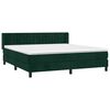 vidaXL Cama com molas/colch&atilde;o 180x200 cm veludo verde-escuro