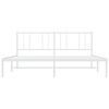 vidaXL Estrutura de cama com cabeceira 200x200 cm metal branco
