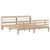vidaXL Estrutura de cama com cabeceira 180x200 cm pinho maci&ccedil;o