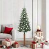 vidaXL &Aacute;rvore de Natal Slim com 300 LEDs com suporte Verde 180 cm