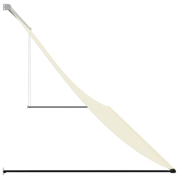 vidaXL Toldo retr&aacute;til 400x150 cm tecido e a&ccedil;o cor creme