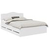 vidaXL Estrutura da Cama Branco 160 x 200 cm Madeira de Engenharia