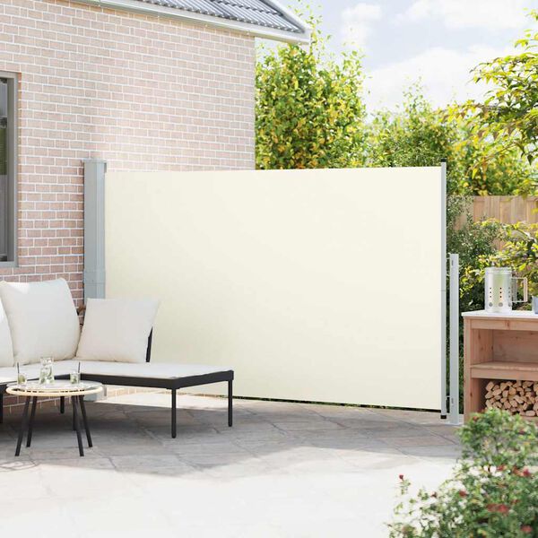 vidaXL Toldo lateral retr&aacute;til para p&aacute;tio 180x300 cm creme
