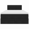 vidaXL Cama com arruma&ccedil;&atilde;o e LED com colch&atilde;o Preto 120 x 190 cm Veludo