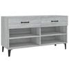 vidaXL Sapateira 102x35x55 cm derivados de madeira sonoma cinza