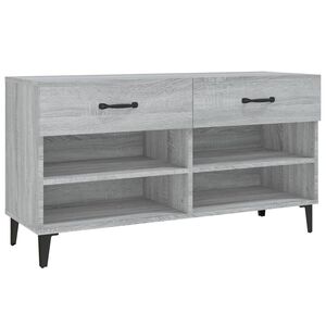 vidaXL Sapateira 102x35x55 cm derivados de madeira sonoma cinza